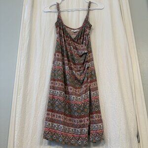 O'Neill Womens Size XS Floral Geometric Print Wrap Dress